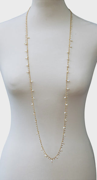 NTA XL bronze pearl & spike chain necklace