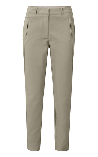 YAYA Slim Fit Trouser W Fancy Seams Winter Twig Beige