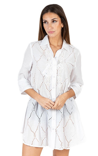 IB Aria White Shirt Dress