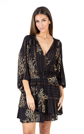 IB Sue Blk/Gold Short Dress