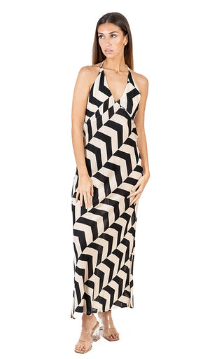 IB Selby Blk/White Long Dress