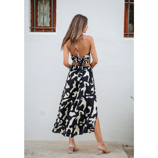 IB Sierra Blk/Cream Long Dress