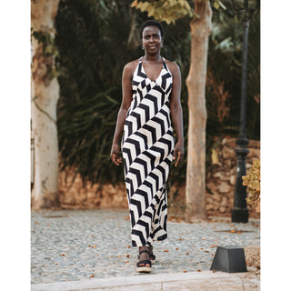 IB Selby Blk/White Long Dress