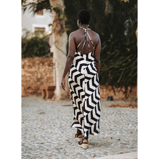 IB Selby Blk/White Long Dress