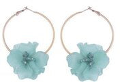 NTA Resin flower hoop earrings