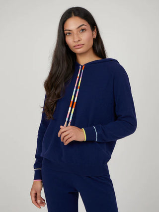 CC Louella Navy Multi Piped Hoodie