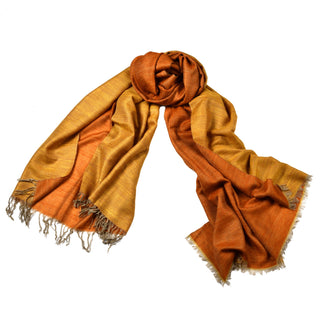 T548 Reversible Tumeric/Gold Shawl