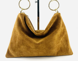 MF Oriana earthy suede ring bag