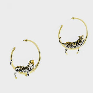 BS Clouded Leopard Hoop Earring