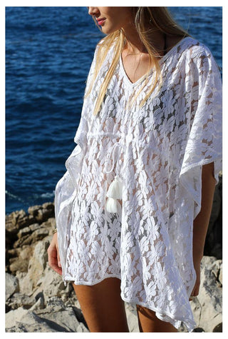 Parma white poncho