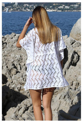 Parma white poncho