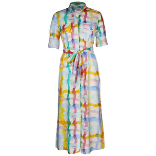IS Nellie Safari Maxi Dress Watercolour Check